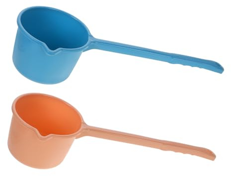VICASKY 2pezzi Paletta per Bucato Manico Plastica Raccoglitore d Acqua per Bagno e Cucina Mestolo per Doccia e Lavaggio Capelli