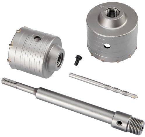 Gedlex Carotatrice a Tazza per Muro 68mm, Fresa a Tazza per Muro 82mm, Punte SDS Plus per Calcestruzzo con Testa Abrasiva YG8, con Manico Rotondo da 220mm, per Cemento, Mattoni, Pietra