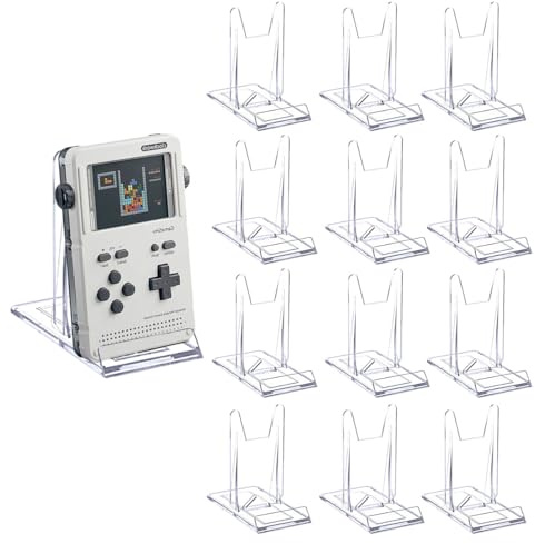 DIBALIYI 12 Pcs Acryl Ständer Kunststoff Tellerständer, Transparent Einstellbar Tellerhalter, Teller StäNder SchiebestäNder, Deko Aufsteller für Fotodisplays Produkte Elektronische