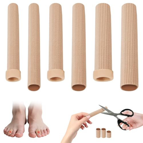 6 stycken 3 storlekar tåskydd, silikon, skärbart tåkudde, tub, tåstoppning, lämplig för liktornar, förhårdnader, bolltår och bubblor