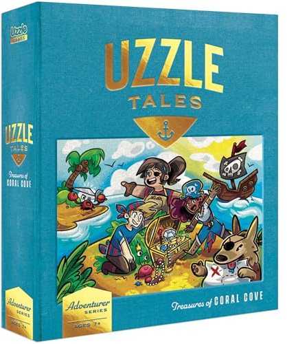 Uzzle Tales: Coral Cove – Interactive Storybook Puzzle, 2-in-1 Fun Family Story Block Game – Ages 7+ - STEM Learning Story Cards and Story Blocks for Kids