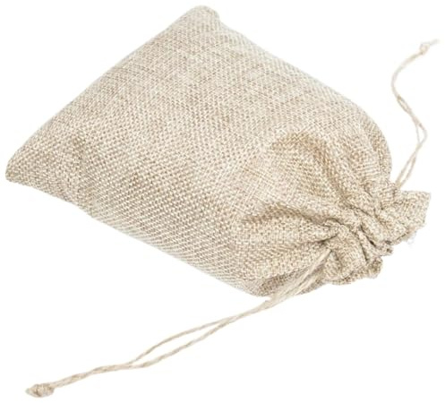 YILWPV 20 jutepåsar för bröllopsgåvor, dragsko och hamprep för bröllop (7 x 9 cm)
