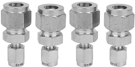 EDELSTAHL-KOMPRESSIONSROHRADAPTER FÜR ROHR, GERADE, DOPPELRING-KIT, WASSER, GAS, ÖL, REDUZIERTER DURCHMESSER (Fz-F10)
