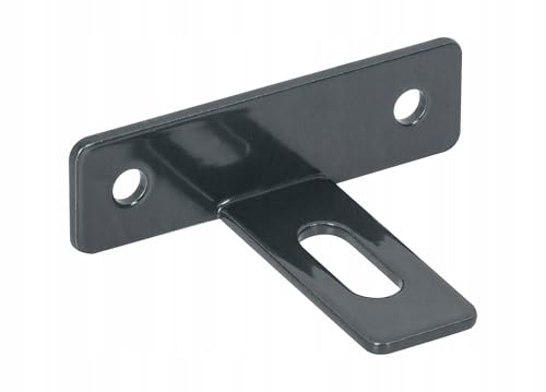 Alma Manufacturer Doppelstabmattenzaun Befestigung - 8x5.5 cm - T-Halter T-Verbinder für Zaunmontage - Graphit 50 Stück