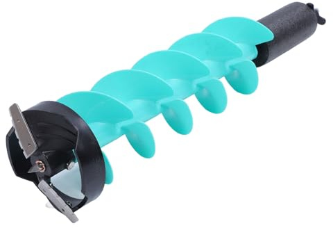 OPPWONG Trivella Elettrica, Trivella da Pesca Ghiaccio in Nylon Resistente, con Lame in Acciaio con Lunghezza 28 Pollici per Fori da 6 Pollici, Ideale per Gli Appassionati di Pesca