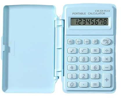 Mini Calculatrice - Calculette de Poche avec Couvercle | Calculatrice Basique pour Étudiants,Examens Scolaires Salle de Classe Comptables Professionnels Bureautique Voyage
