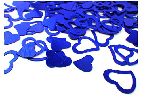 Sepkina Cuori a forma di cuore, amore, decorazione da tavolo per matrimonio, coriandoli blu (blu, 200)