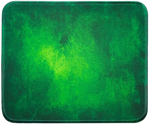 Silent Monsters Mauspad 240 x 200 mm Stoff Mousepad grün - Vernähter Rand, rutschfest & leise, für Gaming Büro Office Homeoffice - 24 x 20 cm Mouse Pad Mat - Mausunterlage klein f alle Maus Arten