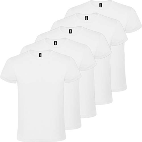 Pack 5 | Camiseta Básica Hombre | Algodón | Manga Corta