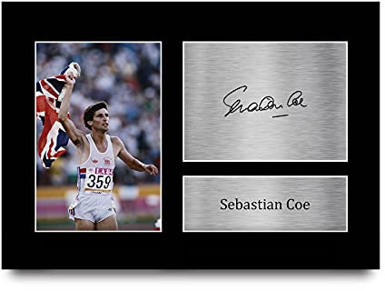 HWC Trading A4 Sebastian SEB Coe Geschenke Gedruckt, Signiert Autogramm Bild für Leichtathletik-Sport-Erinnerungsstücke-Fans