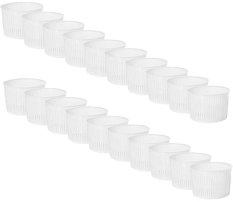 AlcoFermBrew 20 x Cheese Mould 7 x 6cm - Variations | Plastic Cheese Form | Basket for (20, 7 x 6cm)