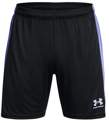 Under Armour UA Launch 5'' Short Pantalones cortos deportivos para hombre, shorts deportivos transpirables y de secado rápido, color negro/negro/reflectante