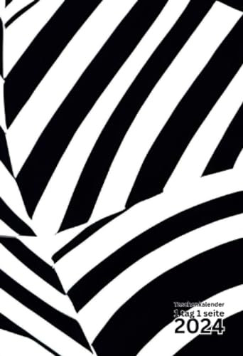 Taschenkalender 2024: zebra, a6 Klein Format, Deutsch, 1 Tag 1 Seite, Für 12 Monate, für Frauen, Männer und Kinder, kein Ringbuch, Kein Spiral bindung