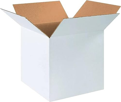 SAFWEL Mehrzweckboxen Faltkarton 15cm - 60cm, Doppelwandige Kartons aus Wellpappe zum Verpacken von Geschenken, zum Aufbewahren von Umzügen, Weiße Versandkartons (Size : 40x40x40cm)