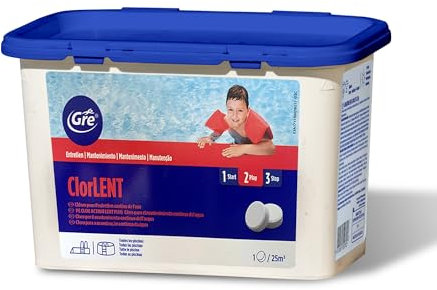 Gre 76022L ClorLent, Cloro Lento Pastiglie Da 250gr-1Kg
