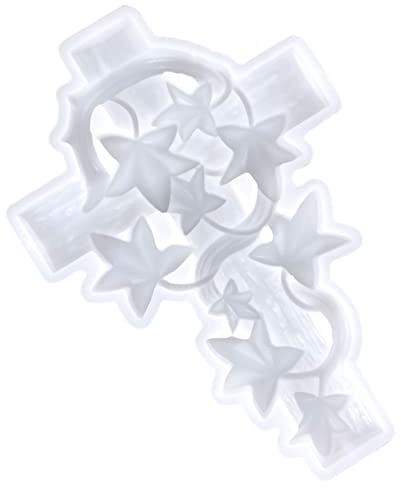 HOODANCOS Moule en Silicone Croix Flexible 20.6X14.2Cm pour Artisanat DIY Création De Décorations Murales Et Pendentifs Croisés en Résine Époxy