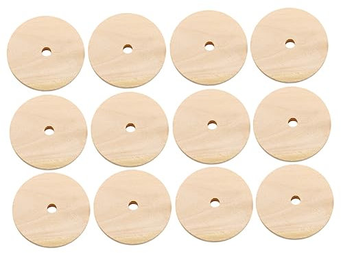 SEWOART 1packung Runde Holzscheiben Aus Massivholz Dicke Holzstücke Für Deko Bastelmaterial Und Tägliche Verwendung Für Kreative Projekte Und
