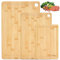 Funnydin Bamboo Chopping Board Set of 3, Different Sizes, Wooden Cutting Boards & Serving Tray, Thick Wooden Cutting Boardsfor Kitchens,Ideal for Meat, Vegetables, Fruits, Dishwasher Safe