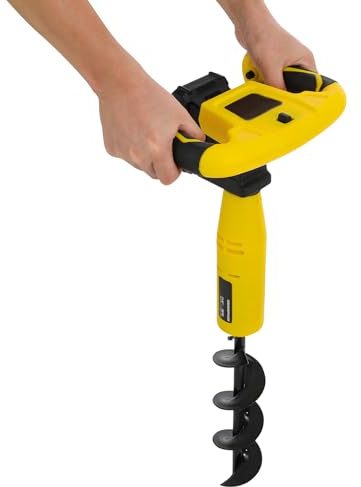 Stolphålsgrävare, elektrisk grävmaskin, trådlös stolphålsgrävare jordborr för jordstolpar, sladdlös staket-stolpborr för trädgårdsarbete, elektrisk jordborr för stolpar