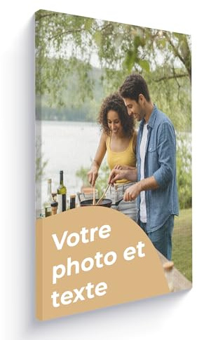 Cimpress Tableau sur Toile Personnalisé avec Photo ou Logo, 50 × 70 cm | Décoration murale pour la maison, le bureau ou le studio, Wall Art moderne, idée cadeau unique pour la famille et les amis