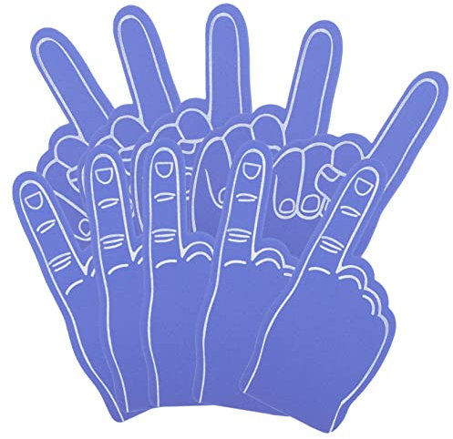 INOOMP 12stücke Teiliges Blaue Eva-schaumfinger Für Sportveranstaltungen Leichtes Noisemaker-sportzubehör Langlebige Cheerleading-Requisiten Für Fußball Basketballfans