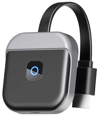 Adattatore HDMI Wireless Miracast HDMI Adattatore 1080P 5GHz/2.4GHz Compatibile con iPhone/Laptop/iOS/Android/Windows,Supporta Miracast/DLNA/Airplay