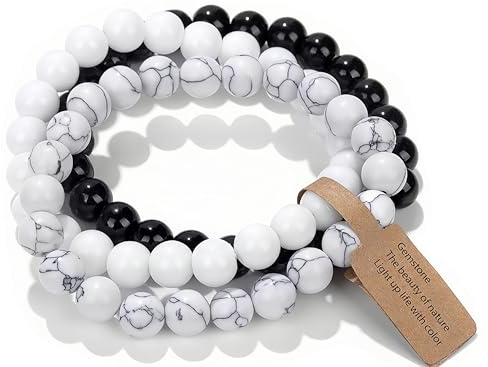 WEIZAIJY Perlenarmband für Damen, Naturstein Heilsteine Armband mit Edelsteinen, Elegantes Chakra Armband zur Energiebalance, Handgefertigter Schmuck Geschenk für Frauen Männer