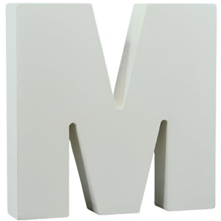 miamiXa Buchstaben und Zahlen 3D MDF Holz weiß Tischdeko Name Alphabet Kommunion Konfirmation Taufe Geburtstag Hochzeit Schulanfang Einschulung Deko A-Z Namensschild (10 cm hoch / 1,8 cm tief, M)