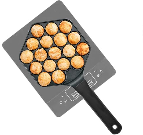 Maker Cooking Grill Pan, 18 Cavitation Round Pancakes Kitchen Equipment for Housewife Beginners Japanese Culture Enthusiasts Home Assembly