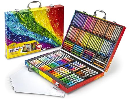CRAYOLA — Maletín de Pinturas para Niños, Kit de Pintura con Lápices, Ceras y Rotuladores, Colores Variados, Set de +140 Unidades, No Tóxico, Apto para Niños a Partir de 5 Años