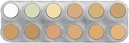 Grimas Camouflage Make-up Pure Palette CH, 12 Farben á 2,5 ml, Profi-Concealer, Abdeck-Schminke, Basis-Make-Up