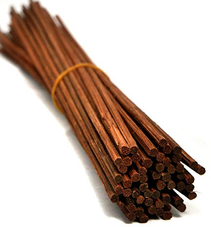 Ougual 50pcs Coloring Rattan Reed Diffuser Replacement Refill Sticks (12x3mm, Brown)