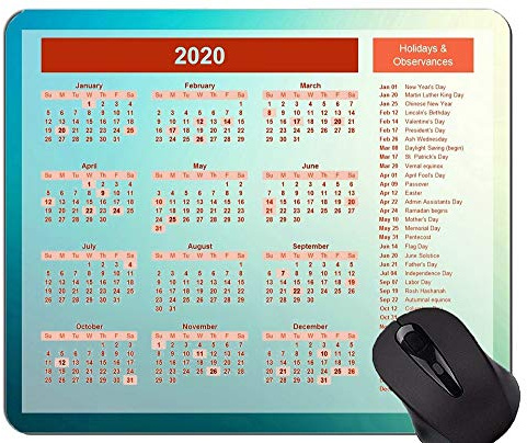 2020 Galaxy Kalender Gaming Mouse Pad, solide grün unter dem Motto Mauspad mit genähtem Rand