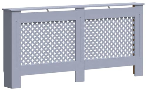 vidaXL Heizkörperverkleidung mit Wabenmuster Heizkörperabdeckung Heizungsverkleidung Heizung Heizkörper Abdeckung Anthrazit 172x19x81,5cm MDF