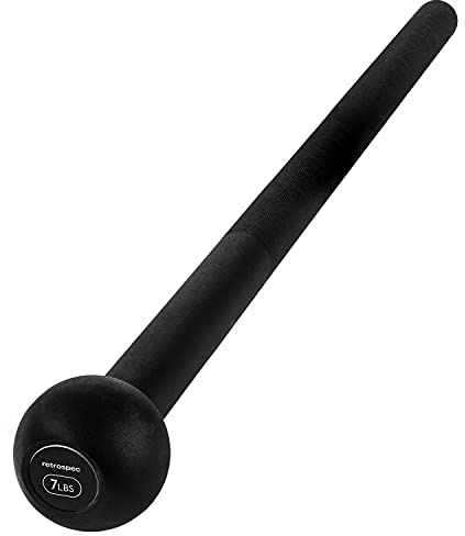 Retrospec Steel Macebell - Entrenamiento de fuerza de maza de acero para hombres y mujeres de 5 a 30 libras y entrenamientos de cuerpo completo