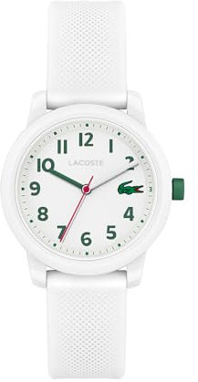 Lacoste Analog Quarzuhr für Kinder Kollektion LACOSTE.12.12 Kids mit Weisses Silikonarmband - 2030039