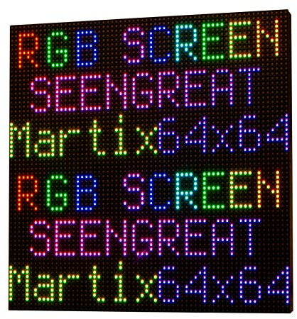 xicoolee RGB Matrix LED Display Panel 64x64, 3mm Pitch, 4096 RGB LEDs, High Brightness & Resolution, Compatible with Raspberry Pi, ESP32, Arduino