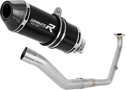 DOMINATOR Ligne complète d'échappement Collecteur Silencieux HP3 NOIR compatible avec MT 125 2021-2022
