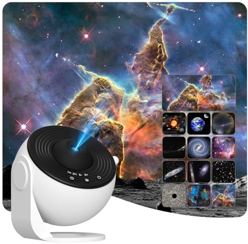 Star Projector,Rusoso Galaxy Projector,13 in 1 Planetarium Star Projector Realistic Starry Sky Night Light,360 °Rotation,Timing,Mute Design,Projection Effect forBedroom,Party,Game Rooms