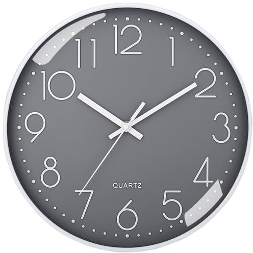 Amdonalo Wall Clock Silent Non-Ticking Modern Wall Clocks Battery Operated for Living Room, Kitchen, Office Decor 10 Inches