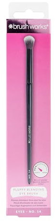 Brushworks No.14 Fluffy Eye Brush – Soft Blending Makeup Brush for Smoky Eye & Everyday Looks, Vegan & Cruelty-Free