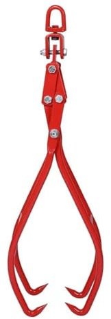 GOCAPTAIN Log Lifting Tongs with 4 Claw 3000 lb Capacity - Rust-Resistant Skidding Tongs in Red Color