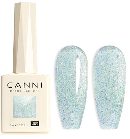 CANNI UV Gel Nagellack Glitzer Nagellack Gel Nail Polish Farbgel für Gelnägel UV Lack Soak Off gellack für UV Lampe 8068
