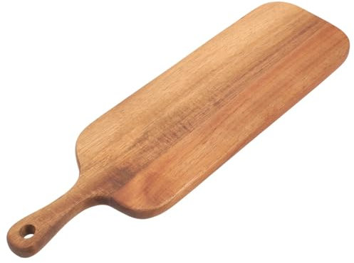 Tabla De Quesos Tabla de cortar de madera de Acacia de mango largo, accesorios creativos de madera sólida for fotografía for el hogar, plato for servir pan, Pizza, bandeja for cubiertos Para Alimentos
