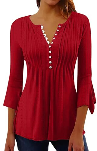 Cocila Tops Donna Elegante in Saldo Camicie Donna Lino Cotone Camicia Blu Scuro Viscosa Senape Magliette Anziana Manica Corta Colorate Maglietta Verde Lime T-Shirts Rossa Ragazza Pois Blusa Seta Seno