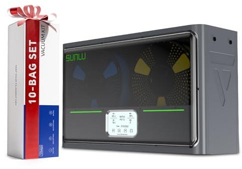 Caja secadora de filamento S4, deshidratador de impresora 3D de cuatro bobinas con calentamiento rápido, control automático de humedad y actualización avanzada de triple ventilador (gris)