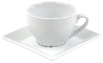 Holst Porzellan CL 004 YK - Juego de capuchino (porcelana, 0,20 L, 2 unidades), color blanco