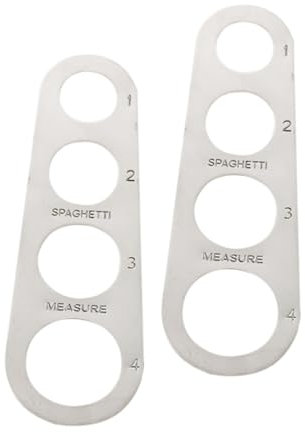 MOKKHNB 2pcs Stainless Steel Pasta Ruler Dry Pasta Measurer Tool Spaghetti Measure Spaghetti Portion Control Gadget