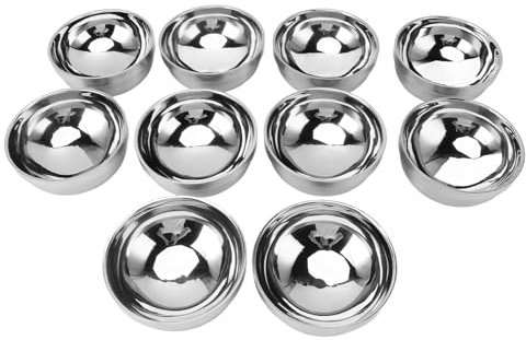 Fafeicy Envalada de Metal Aislada de Acero Inoxidable de Acero de Inoxidable, Ensaladera Versátil de Doble Pared para la Escuela en Casa, 10 por Ciento de Arroz con Cáscara
