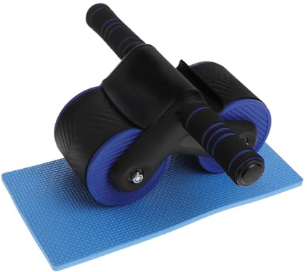 SOPOTUTU Automatischer Rebound Bauchroller mit Kniepolster Rutschfestes Ab Roller Wheel mit Doppelrädern und Handyhalter Stabiles Fitnessgerät für Bauch Arm und Zufällige Zufällige Farbe